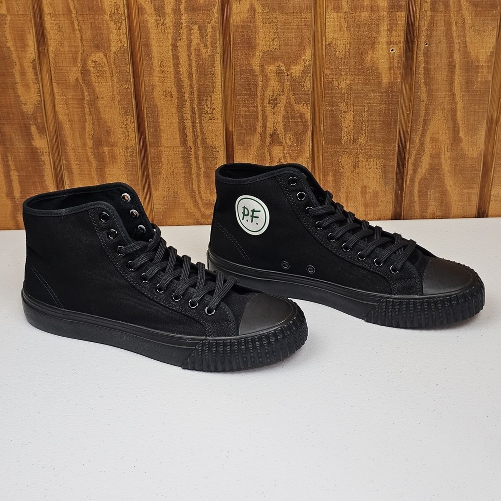 PF Flyers Center Hi Sneaker Mens 9.5 Womens 11 Black Canvas High Top MC2001OS